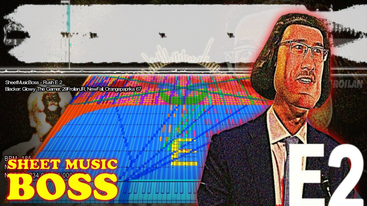 『Black MIDI / Synthesia 3D』 SheetMusicBoss - Rush E 2 | Glowy, 29FroilanJR, NewFall & Orangepaprika