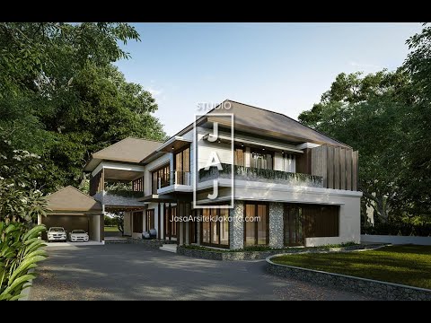 Desain Rumah Tinggal 2 Lantai 400m2 Style Bali Modern Di Papua Youtube