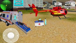 lái máy bay trực thăng Cảnh sát xe cứu thương | Nhiệm vụ giải cứu |Ambulance & Helicopter SIM 2 screenshot 2