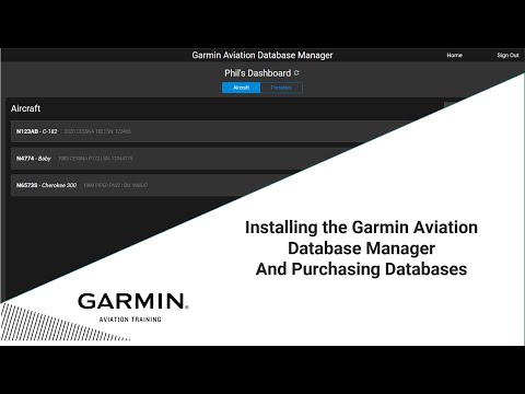 Installing the Garmin Aviation Databases Manager and Purchasing Databases