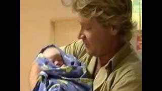 Steve Irwin hears the news about his 2nd child.