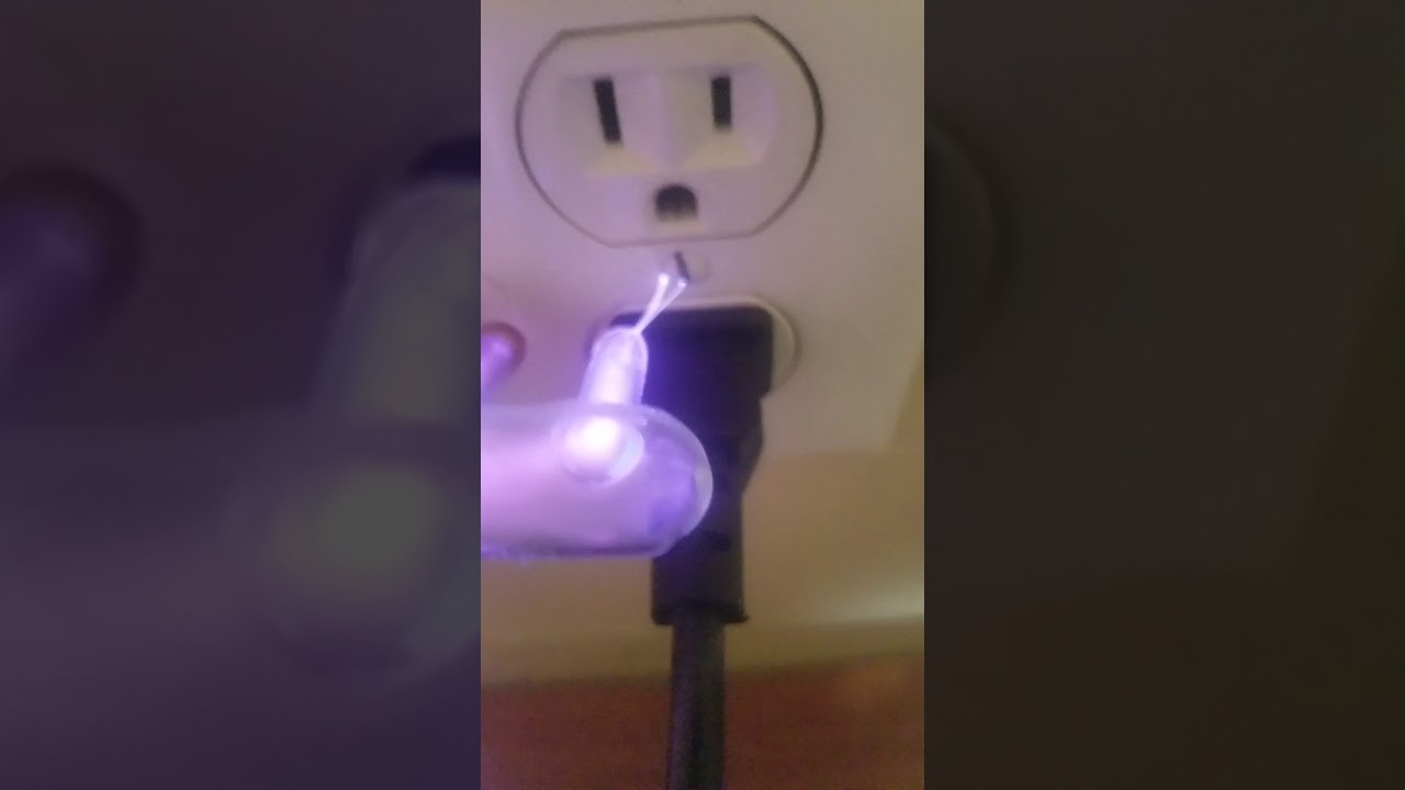 Arc from a violet wand