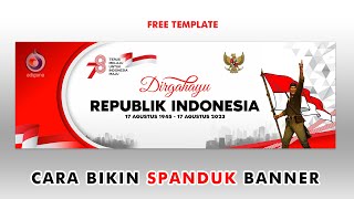 cara membuat spanduk banner HUT RI 78