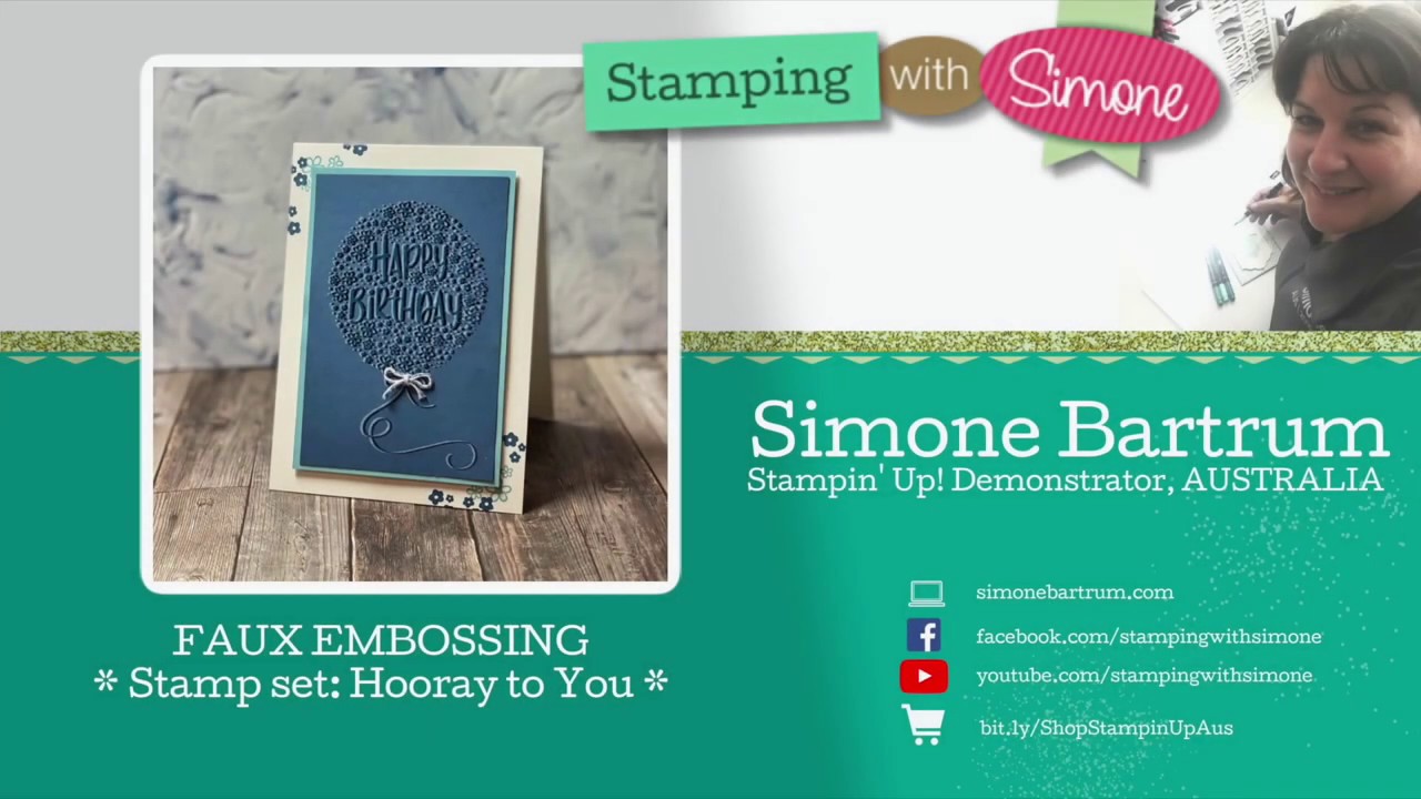 Faux Embossing Technique with White Craft Ink and the Stamparatus - YouTube