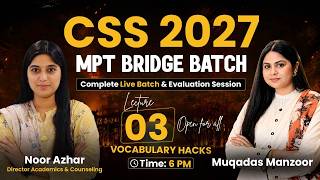 CSS 2027 MPT Bridge Batch |Complete Live Batch & Evaluation Session| EPI 3
