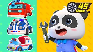 Let&#39;s Repair Police Car, Fire Truck and Ambulance | Monster Truck | Kids Song | BabyBus - Cars World