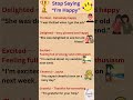 Stop Saying “I’m Happy” ❌ Use These Better English Words! 😄 #vocabulary #english #shorts