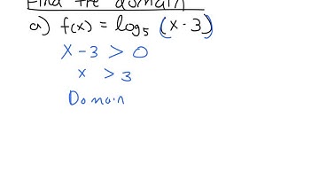 90 - Finding the domain of a logarithmic function