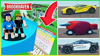 💸 DEVASA UÇMA RAMPASINDAN EN PAHALI ARABALARI UÇURDUK 😱 Roblox Brookhaven