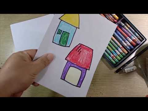 Lớp 1 - Tuần 7 - Mĩ thuật - Chủ đề 2: Ngôi nhà của em - Bài: Ghép hình nhà (tiết 3)
