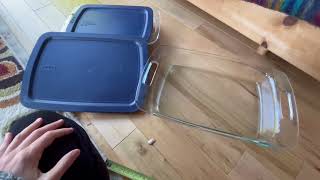 Pyrex 1 C 233 3qt Easy Grab Glass Baking Dish & 1 C 233 PC 3qt Blue Easy Grab Lid Review