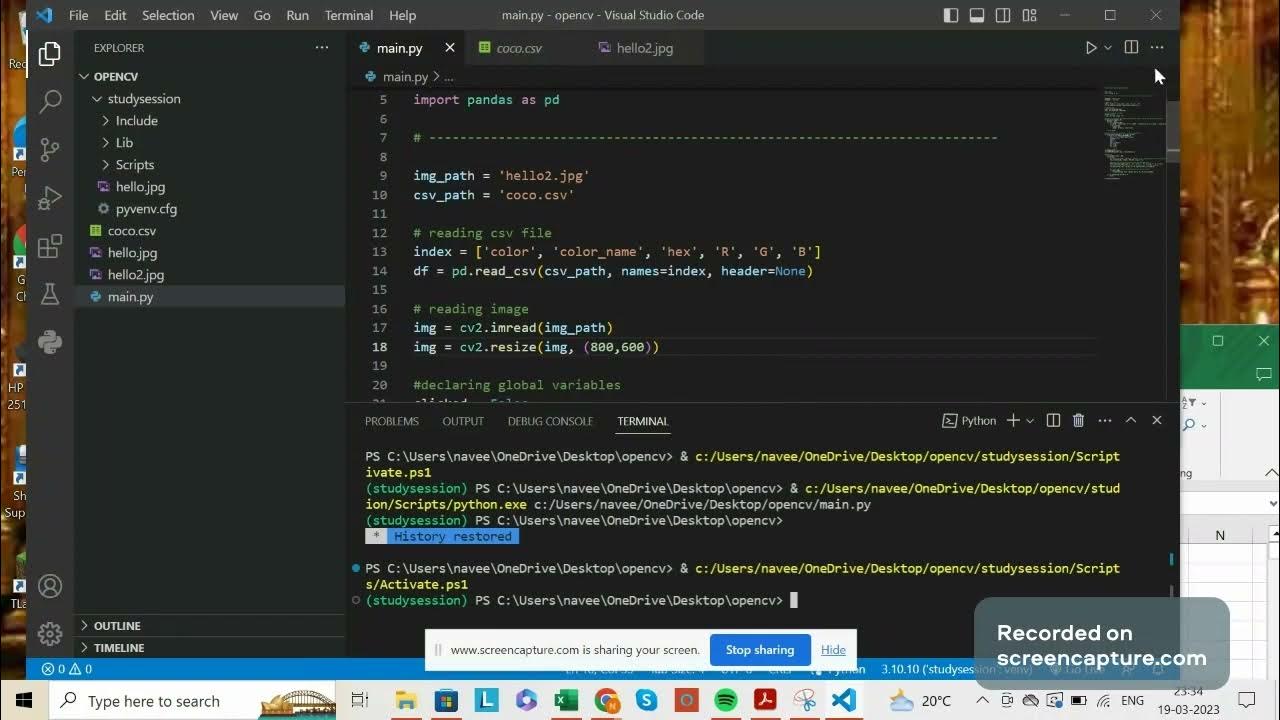 Color Detection using OpenCV -Sparks Foundation - YouTube