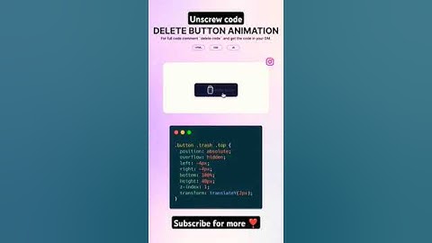 animation delete button 🔥.. #shorts #trending #viral #html #css #programming