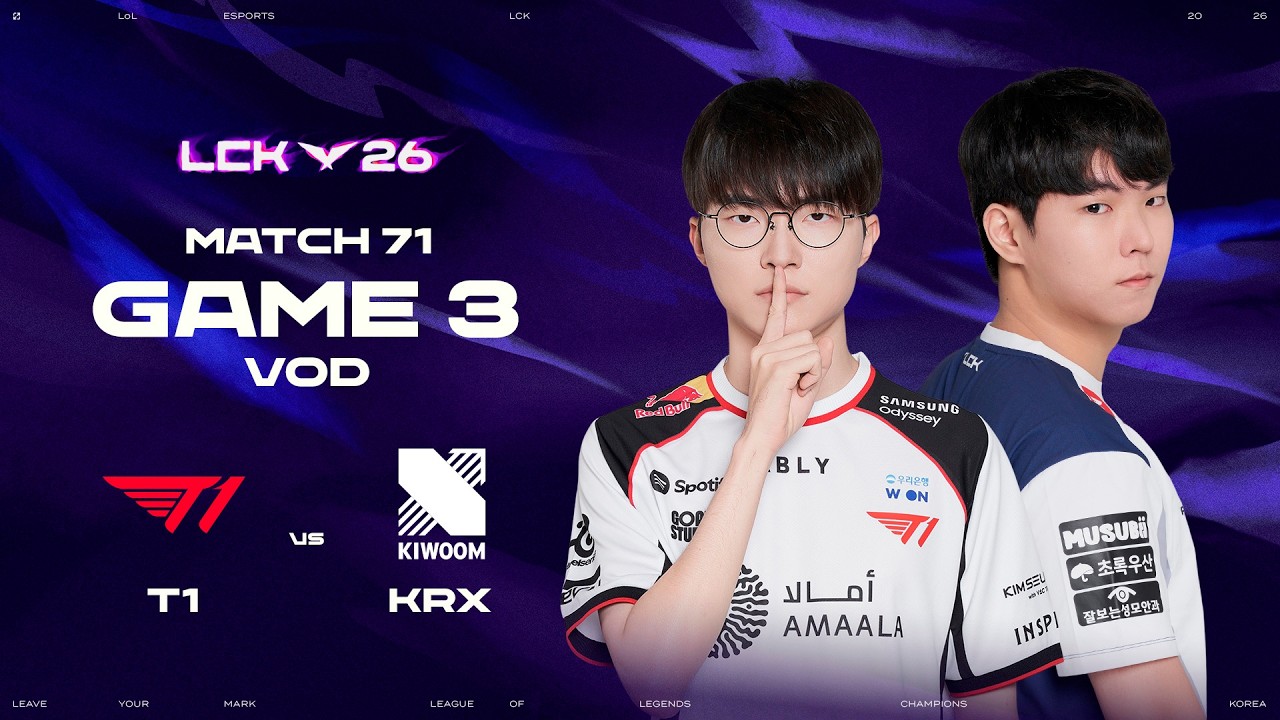 T1 vs KRX | Match 71 Game 3 | 2026 LCK