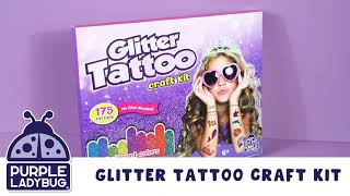 Purple Ladybug Glitter Tattoo Kit