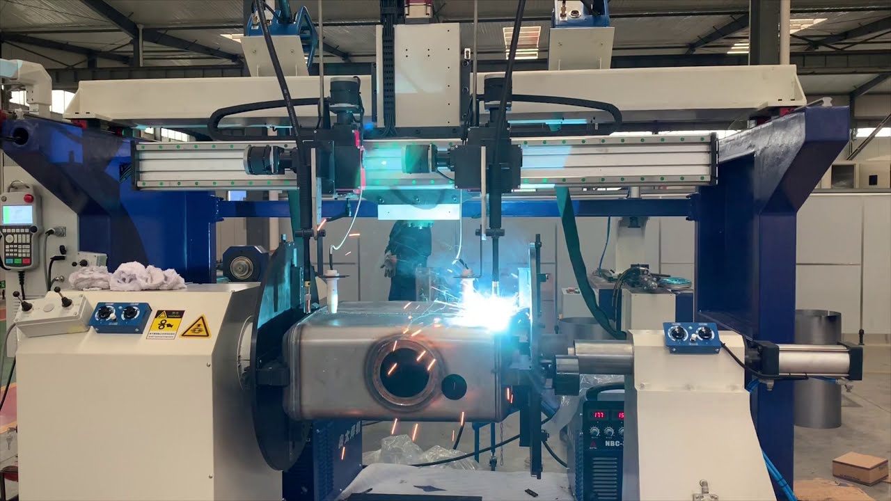 Steel fuel tank MIG automatic welding machine YouTube