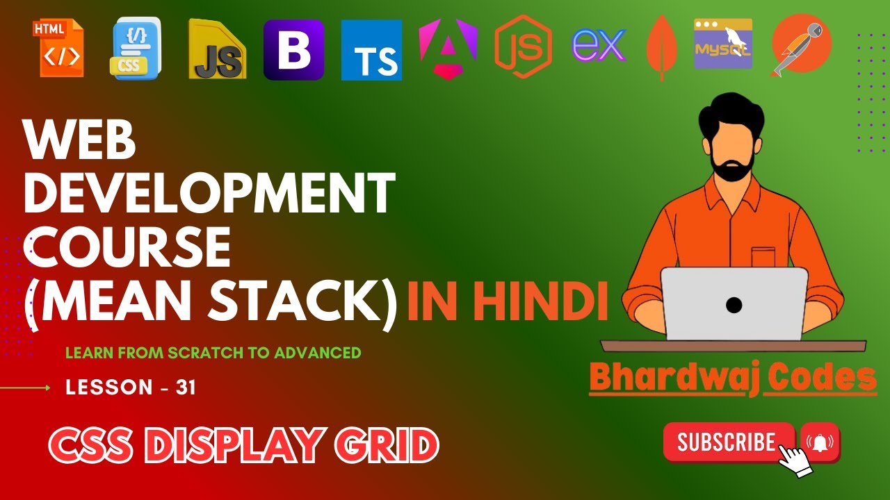 #31 CSS Grid Layout | Complete MEAN Stack Web Development in Hindi ...