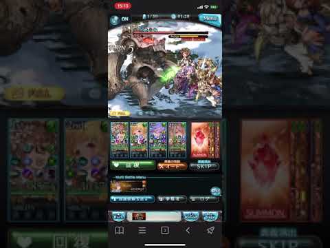 グラブル 風有利古戦場95hell インドラリム4本セミオート Youtube