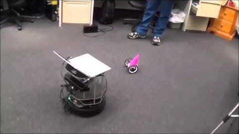Robots play cat and mouse game