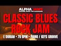 🎹 Classic Blues Rock Jam for Piano / Keys – in E Dorian | 70 BPM #alphajams