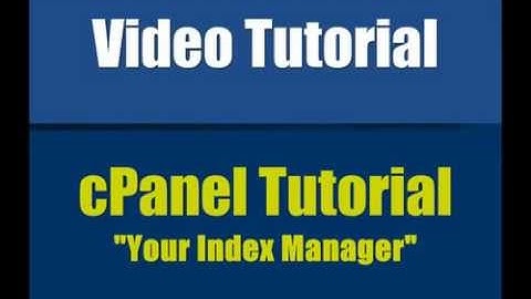 cPanel Index Manager
