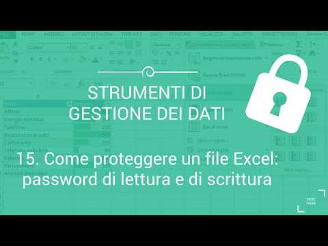 Come proteggere un file Excel: password di lettura e password di scrittura - Excel Facile