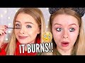 DYEING MY EYELASHES.. THIS WAS A BAD IDEA 😂 | sophdoesnails
