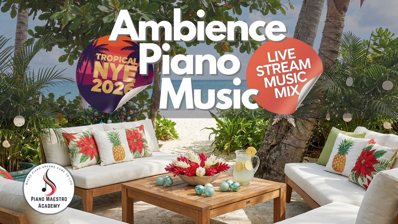 Modern Piano Music 🌙✨ | Emotional Tropical New Year 2026 Ambiance for Study and Focus