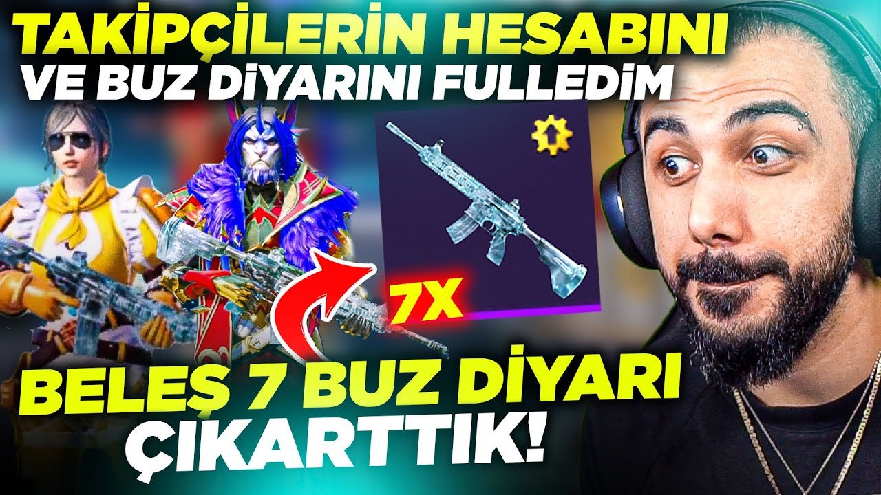 İZLEYİCİLERİME BEDAVA 7 BUZ DİYARI ÇIKARIP FULLEDİK!! 😮 HESAPLARI FULLENDİ! | PUBG MOBILE