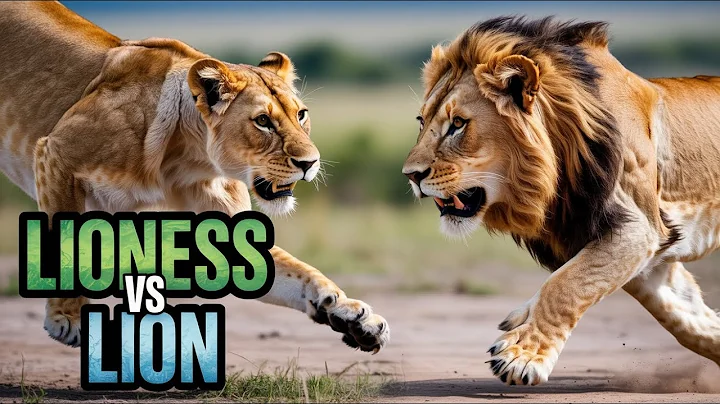 Lioness Confronts Intruding Male on Her Territory