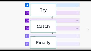 power automate: flow error handling with try, catch, finally