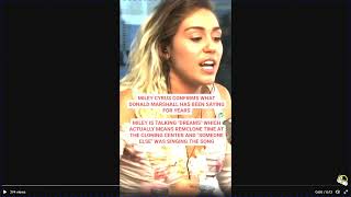 Miley Cyrus Hints about Donald Marshall