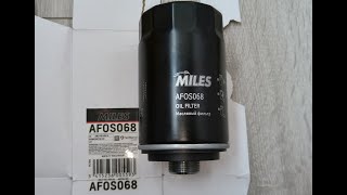 Распил масляного фильтра MILES AFOS068 (аналог MANN W719/45)