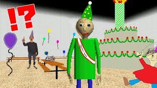 バルディ先生の誕生日！？学校がパーティー会場になってたww Baldi's Basics