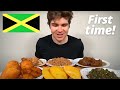 First time Eating Jamaican Food Mukbang (Feast)