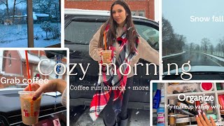 Vlogmas day 8: grwm for church go for a coffee run + what I eat in a day 