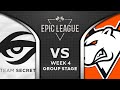 SECRET vs VP - TOP OF GROUP - EPIC LEAGUE 2020 Dota 2 Highlights