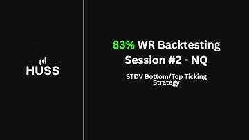 Bottom and Top Ticking 83% Winrate Backtesting Session | STDV Backtesting on NQ
