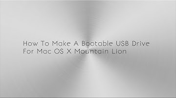 How To Make A Bootable USB Drive For Mountain Lion