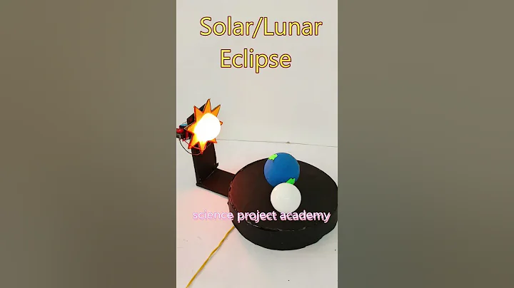 solar lunar eclipse working model - earth rotation -  diy - science project academy - shorts