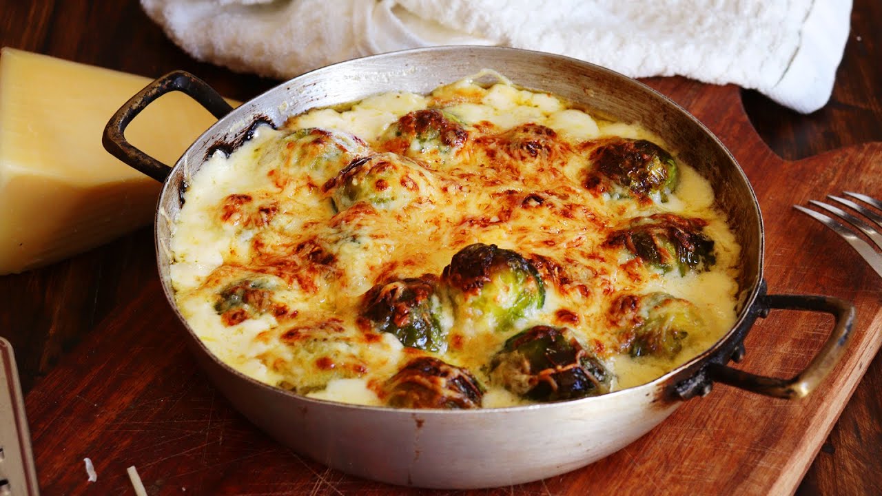 Brussel Sprouts Gratin | Cheesy and Delicious!! - CUKit! - YouTube