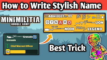 😍How to Write Stylish Name in Mini Militia | Mini Militia Stylish name | Mini Militia New update