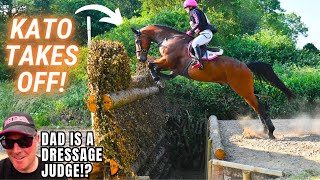 MY HORSE TAKES OFF! | DAD BECOMES A DRESSAGE JUDGE?? || VLOG 104