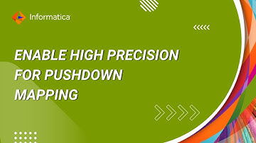 How to Enable High Precision for Pushdown Mapping