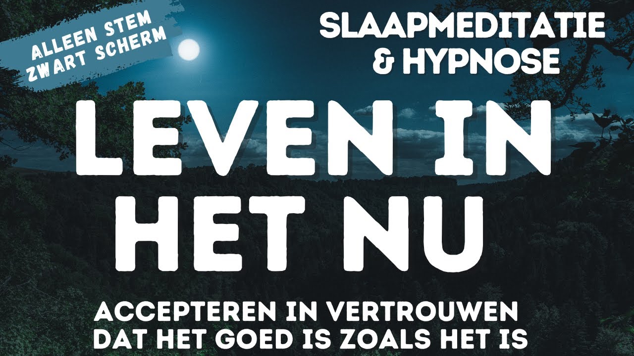 Slaapmeditatie & Hypnose | Leven in het Nu | Alleen Stem | Zwart Scherm