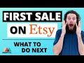 What Do You Do After You Get Your First Sale on Etsy | Etsy Shop Sale [Printful]