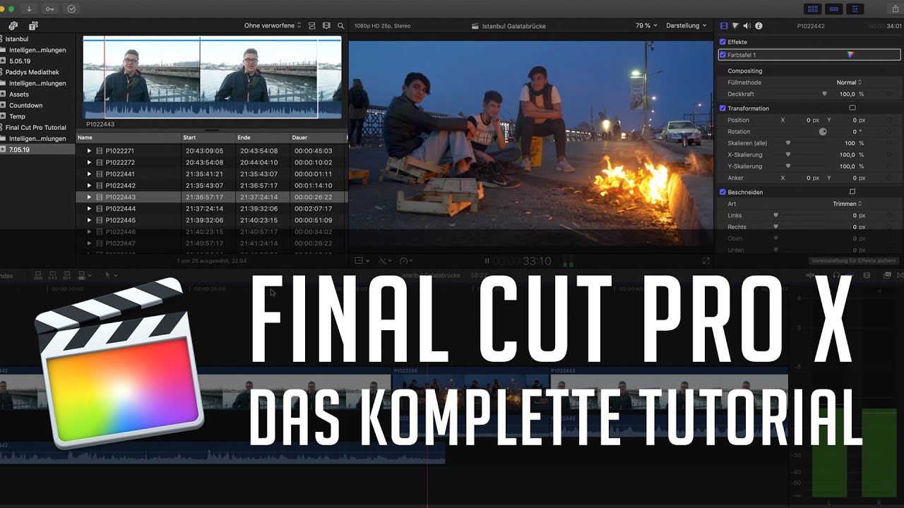  Update New Final Cut Pro X - Das komplette Einsteiger Tutorial auf Deutsch