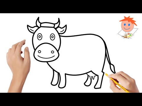 How to draw a cow | Easy drawings