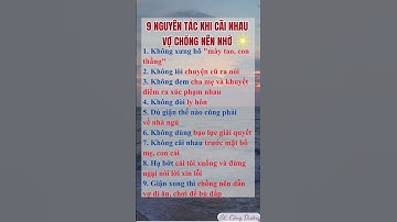 9 nguyên tắc khi cãi nhau vợ chồng nên nhớ