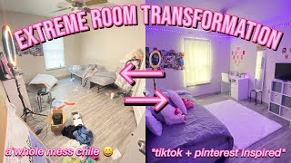 EXTREME ROOM TRANSFORMATION + TOUR! | *pintrest & tiktok inspired* | michaela amari